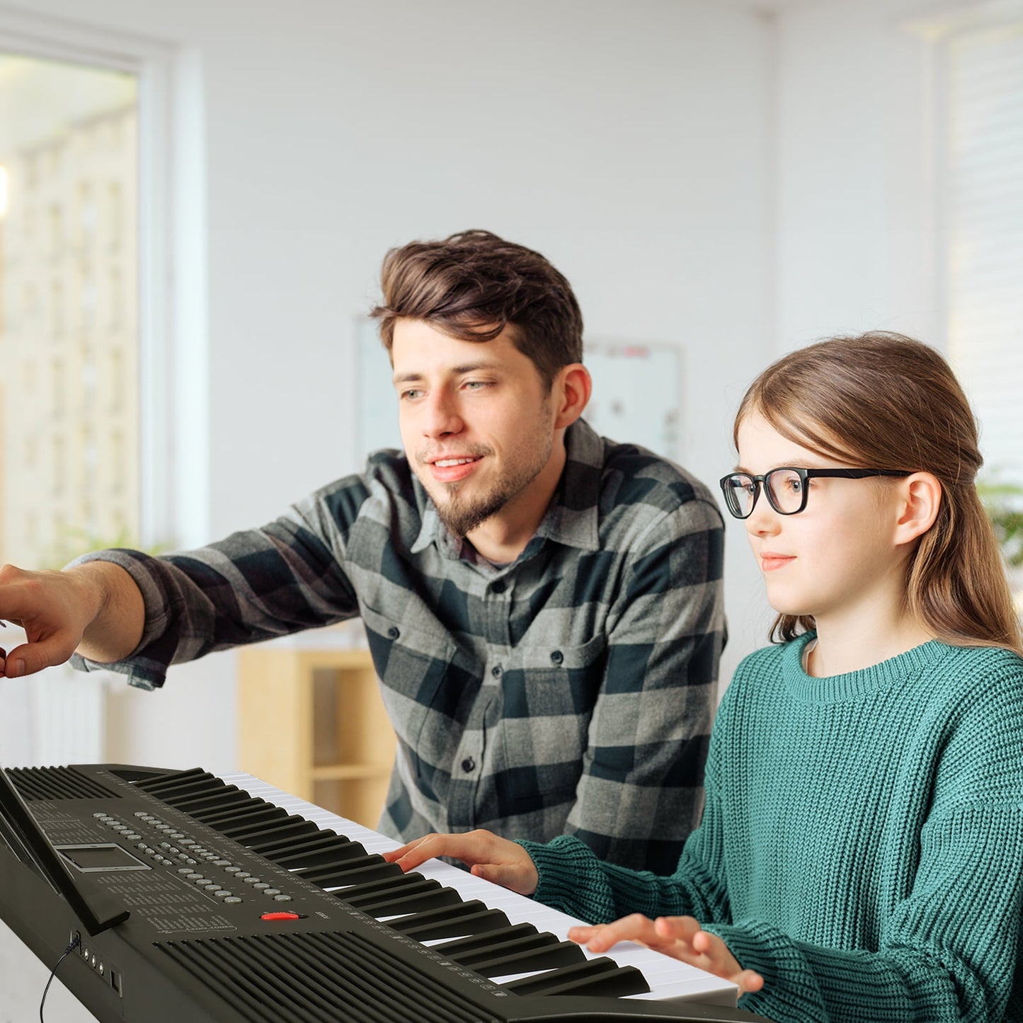 61 Key Folding Keyboard Piano, Foldable Electronic Keyboard Piano Portable Electric Piano with 200 Rhythms, 200 Tones and 80 Demos for Beginners