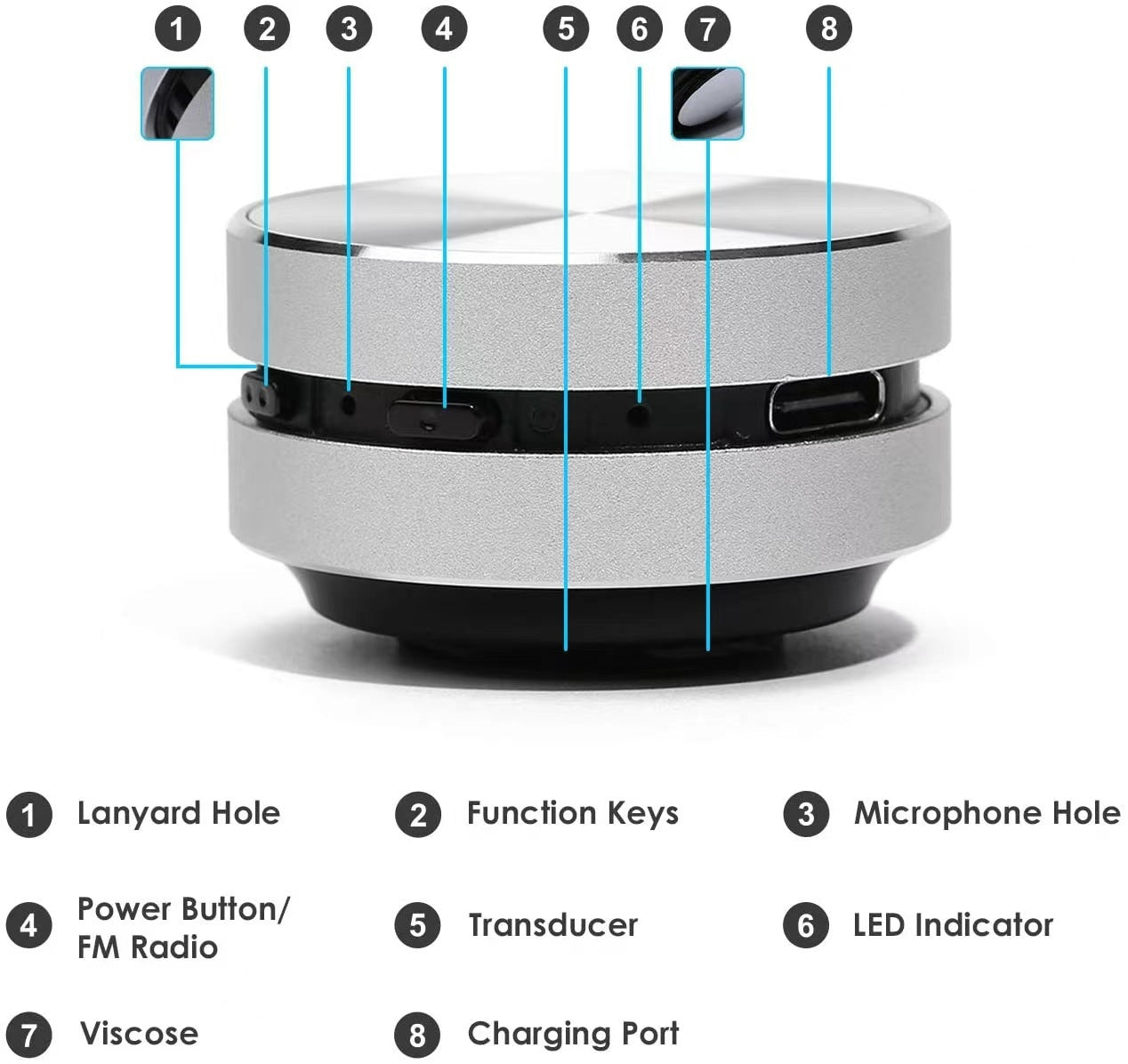 Magnetic Bone Conduction Bluetooth Speaker