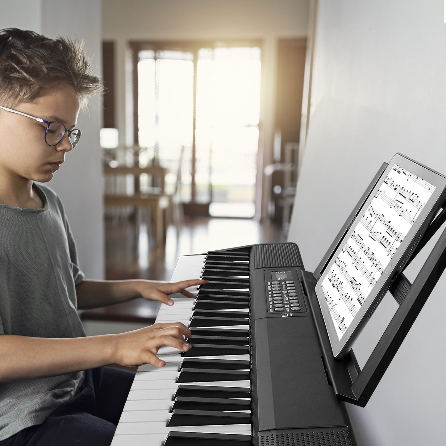61 Key Folding Keyboard Piano, Foldable Electronic Keyboard Piano Portable Electric Piano with 200 Rhythms, 200 Tones and 80 Demos for Beginners